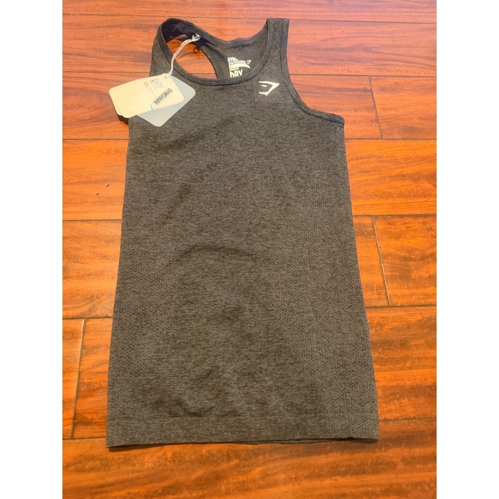 Gymshark Dry Moisture Management Tank Top Grey Marl Racerback XS NEW